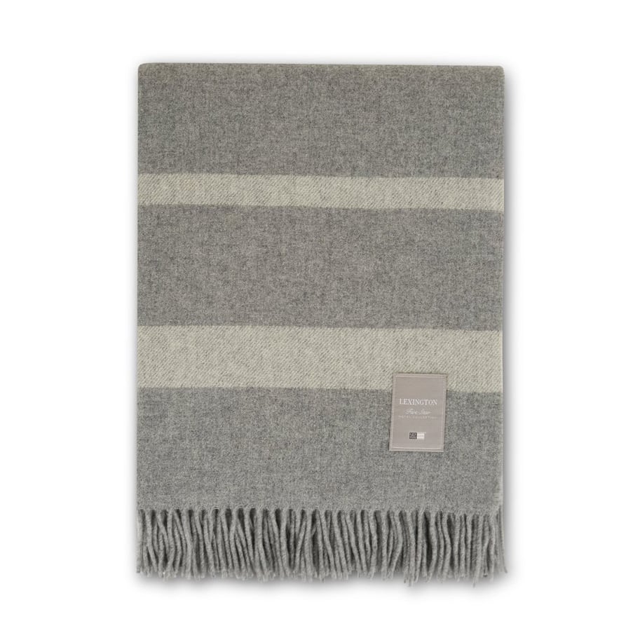 Lexington Hotel Wool ullpläd 130x170 cm Grå-vit | Skandinavisk Design | Ullplädar & Ullfiltar | Grå