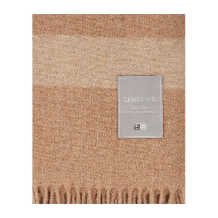 Hotel Wool ullpläd 130x170 cm, Ljusbeige-vit Lexington