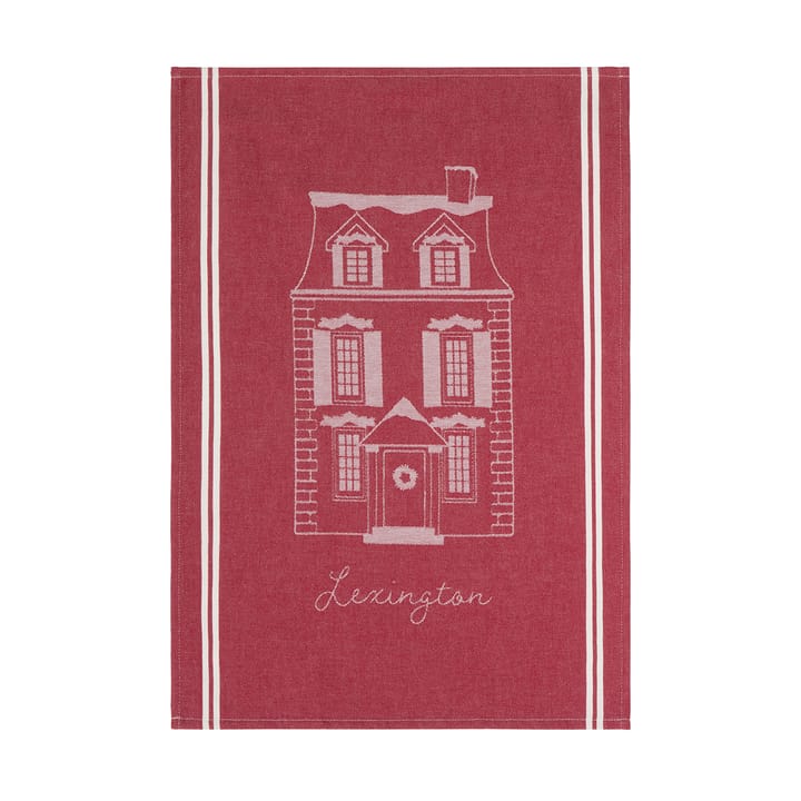 House ekologisk bomull kökshandduk 50x70 cm - Red-white - Lexington