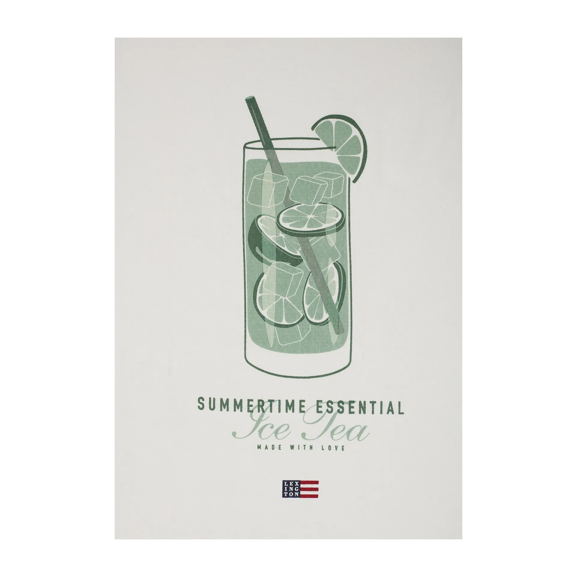 Ice Tea Organic Cotton Twill kökshandduk 50x70 cm, White Lexington