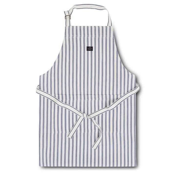 Icons Herringbone Striped förkläde, Blue-white Lexington