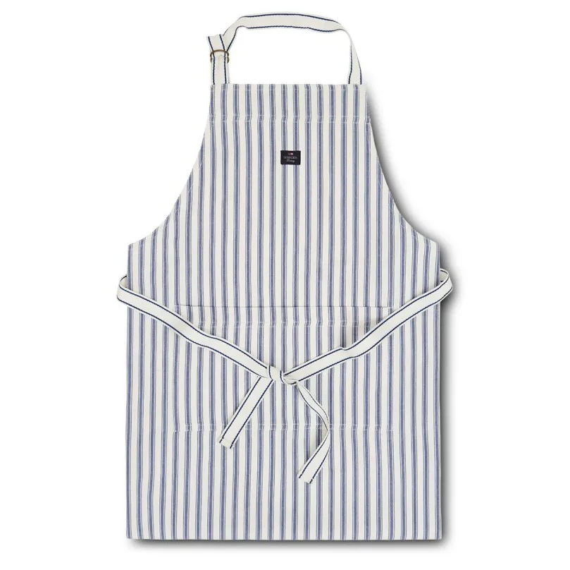 Lexington Icons Herringbone Striped förkläde Blue-white
