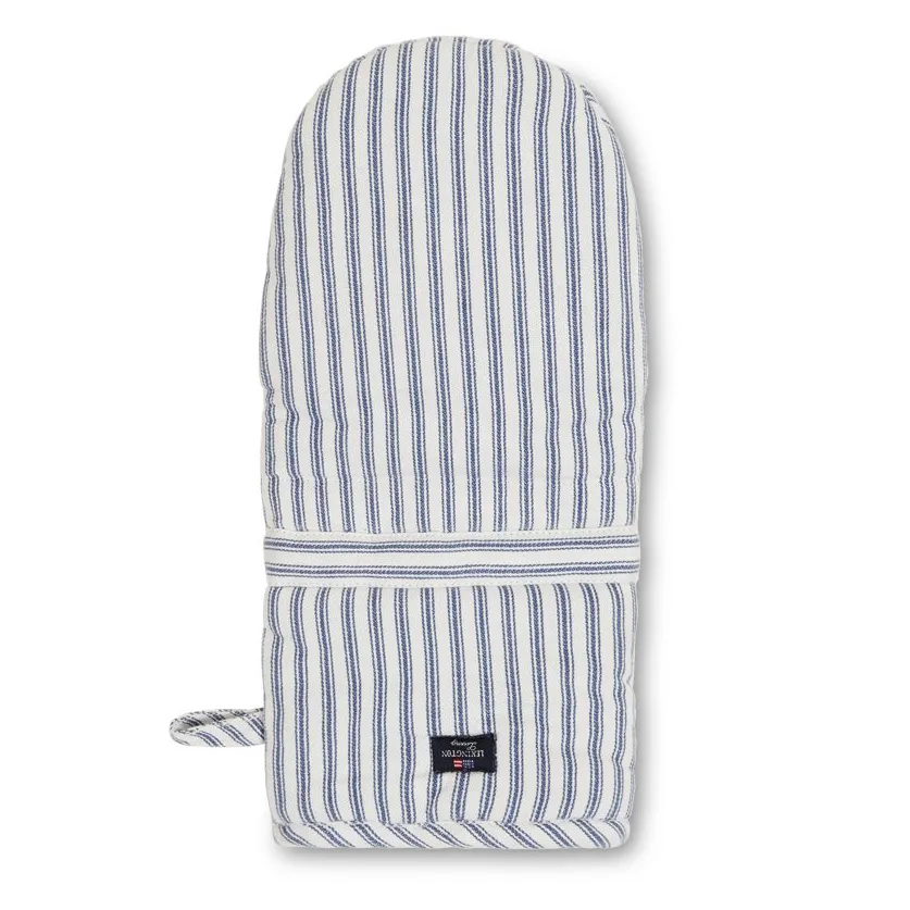 Icons Herringbone Striped grytvante, Blue-white Lexington