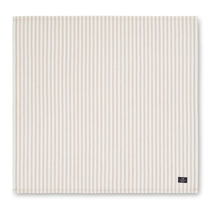 Icons Herringbone Striped servett 50x50 cm - Beige-white - Lexington