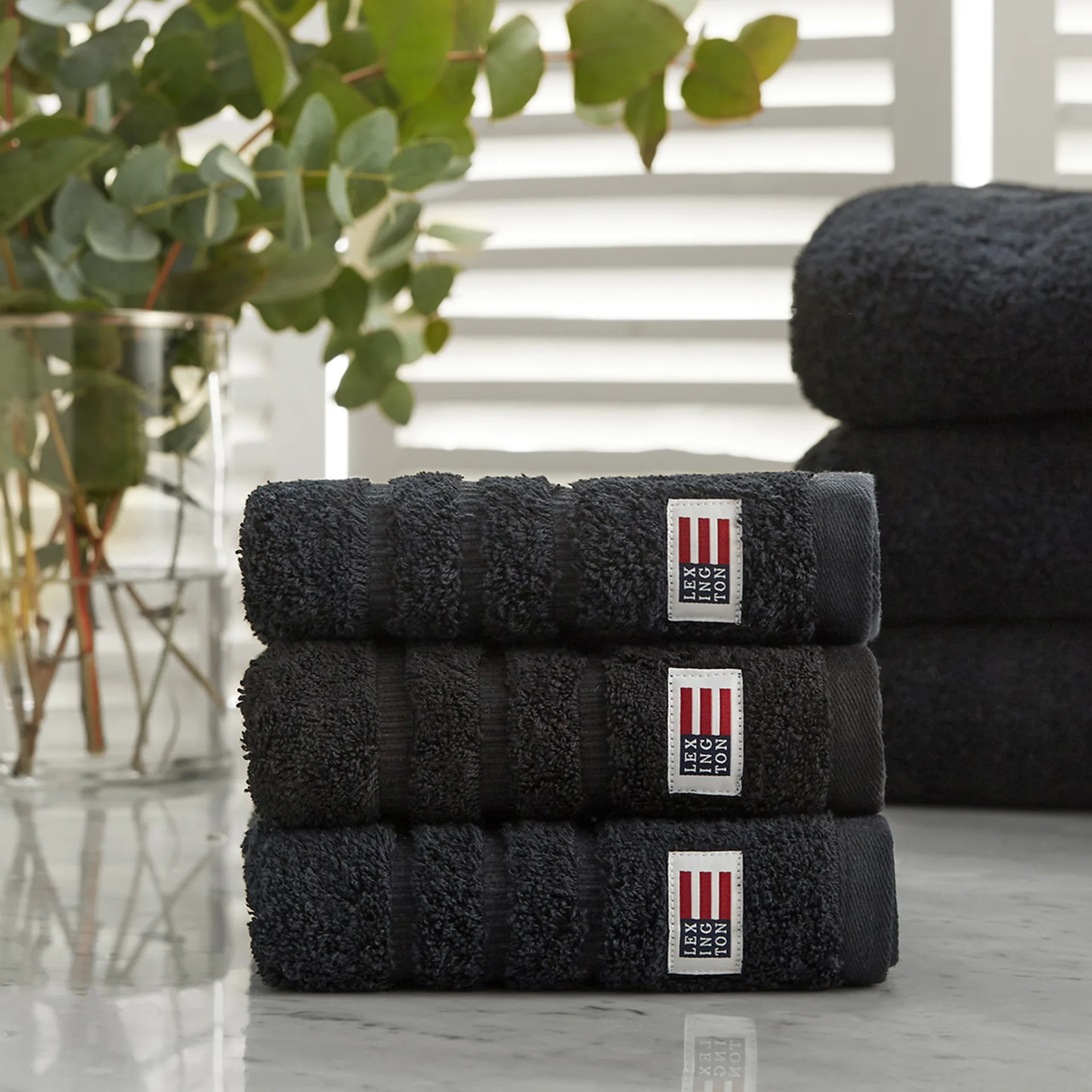 Icons Original handduk 30x30 cm, Black Lexington