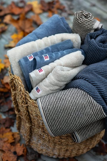 Icons Original Striped badhandduk 100x150 cm - Tan-dark gray - Lexington