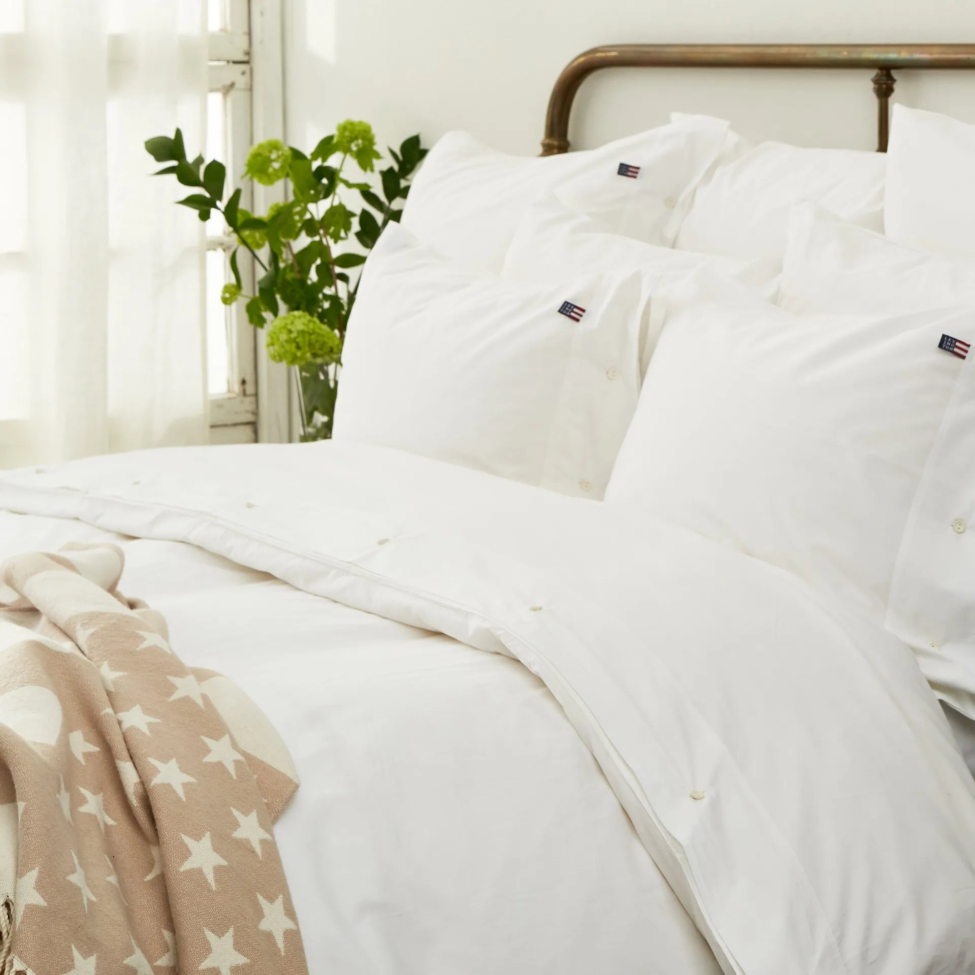 Icons Poplin påslakan 220x220 cm, White Lexington