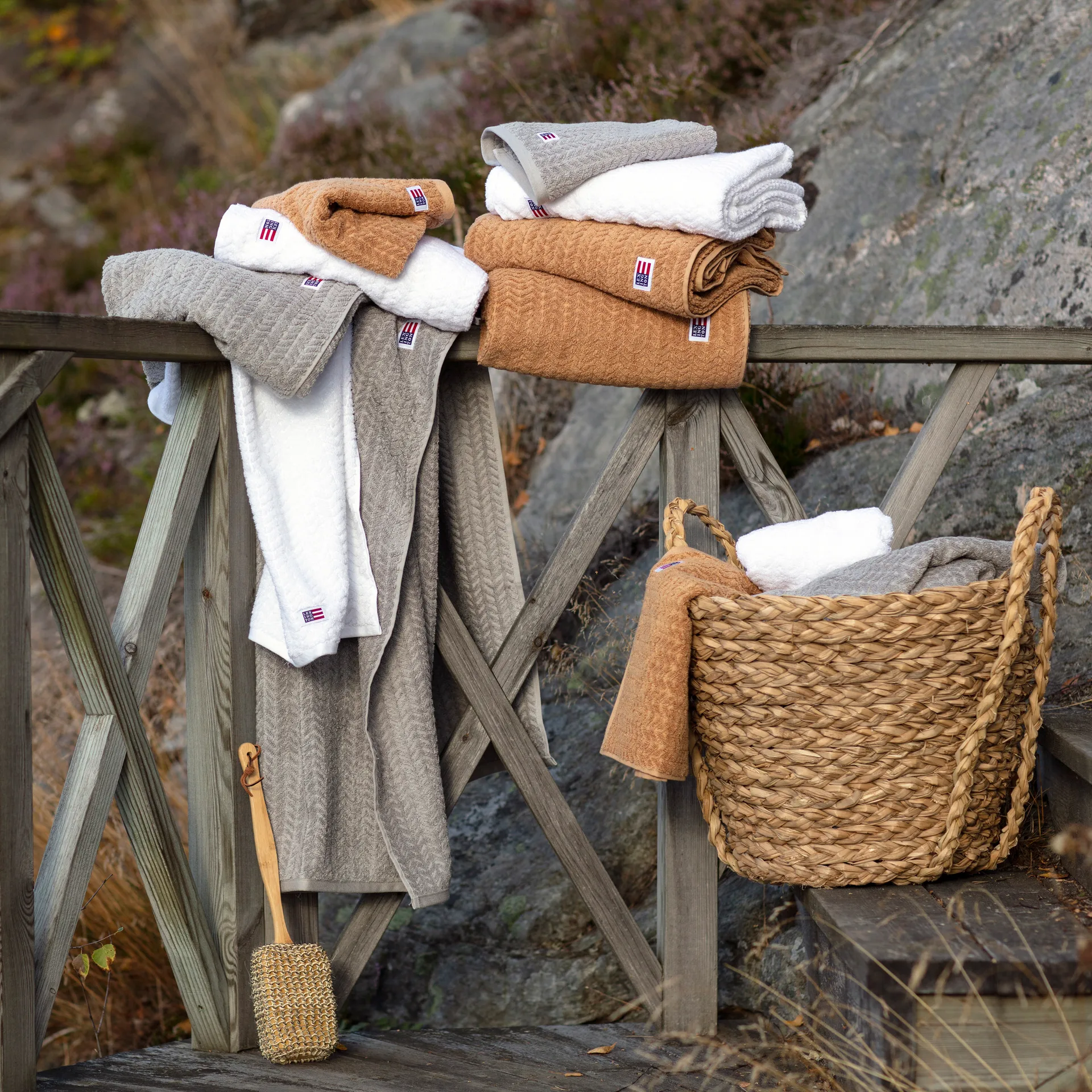 Icons Structured badhandduk 100x150 cm, White Lexington