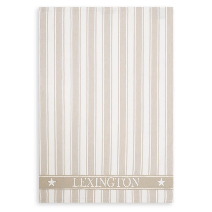 Icons Waffle Striped kökshandduk 50x70 cm - Beige-white - Lexington