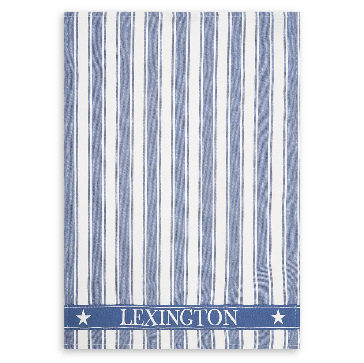 Lexington Icons Waffle Striped kökshandduk 50x70 cm Blue-white