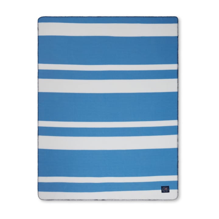 Irregular Striped Fleecefilt 130x170 cm, Blue-White Lexington