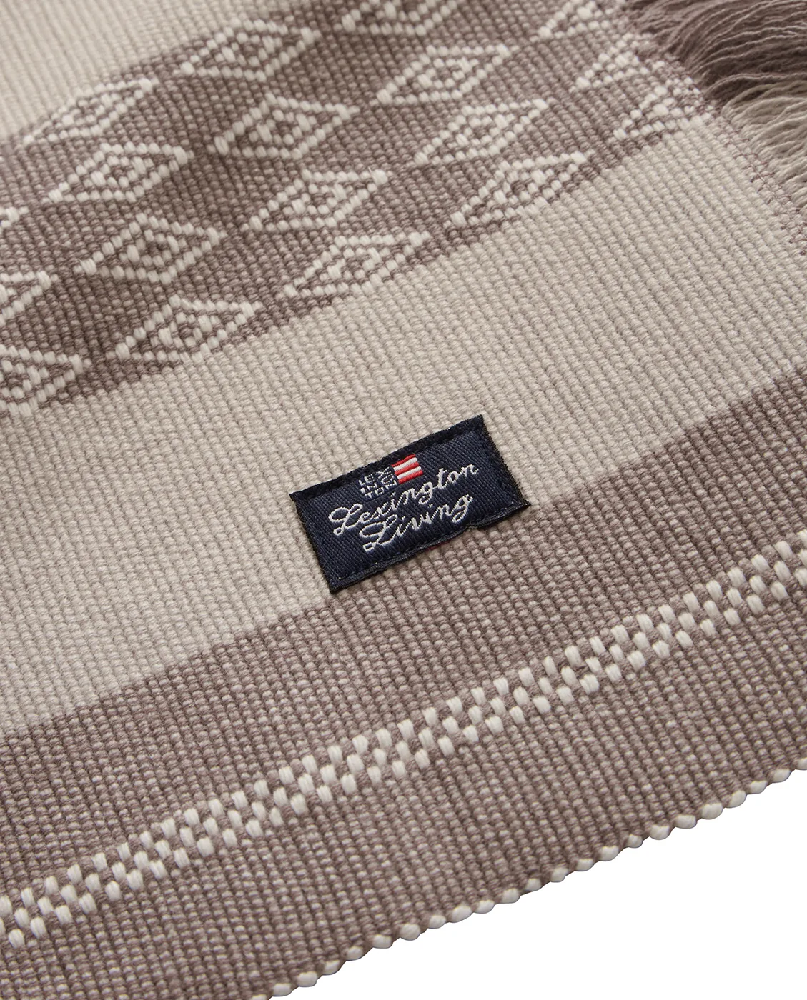 Jacquard Striped bordstablett 40x50 cm, Beige Lexington