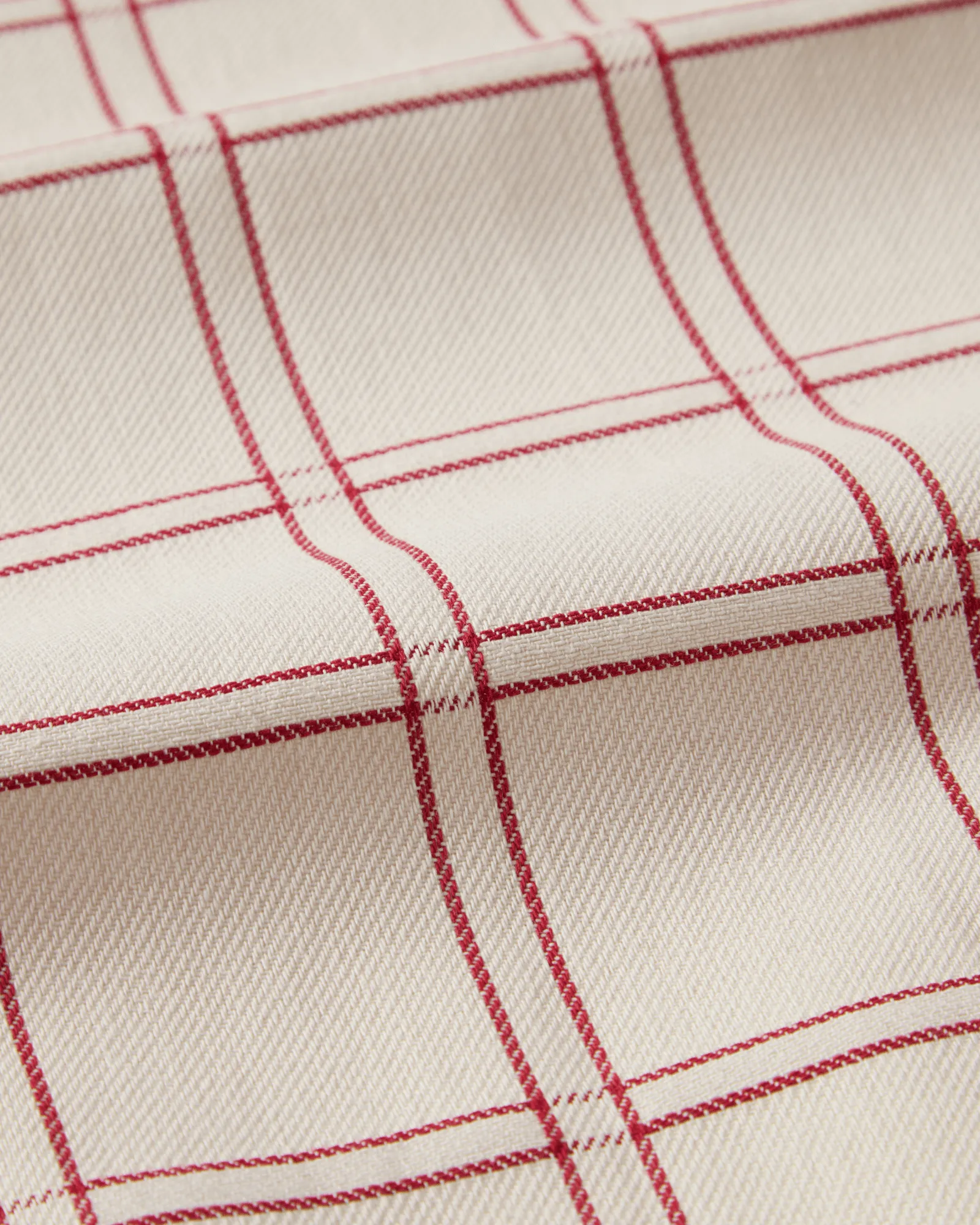 Jacquardvävd bomull kökshandduk 2-pack, Red-white, 50x70 cm Lexington