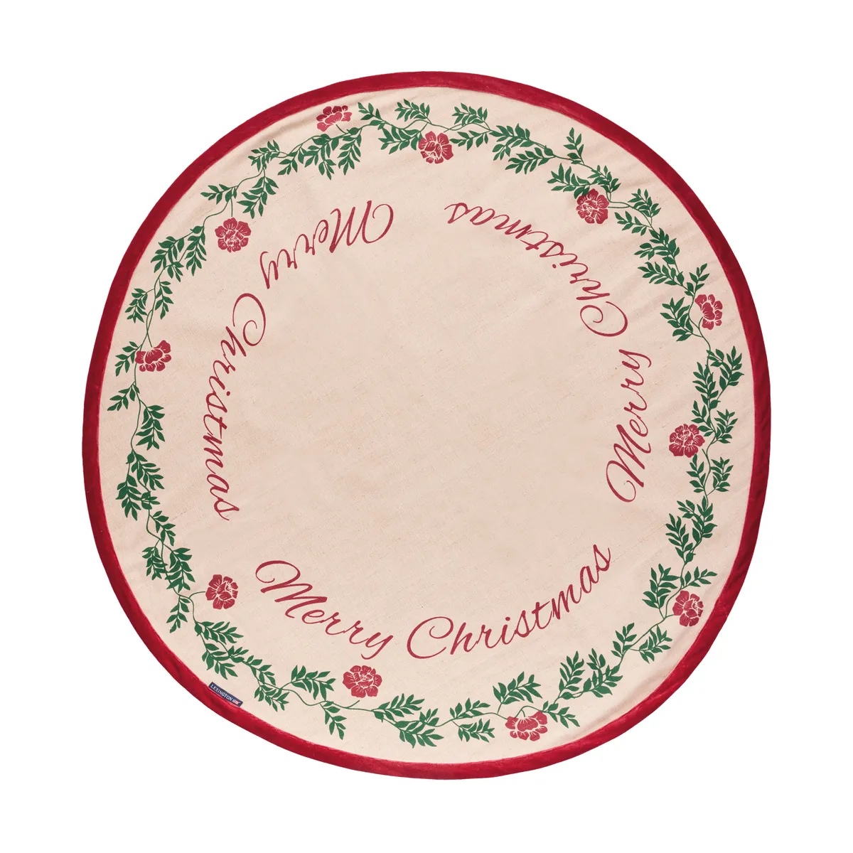 Lexington Jute Cotton Christmas Tree julgransmatta Ø110 cm Natur-grön