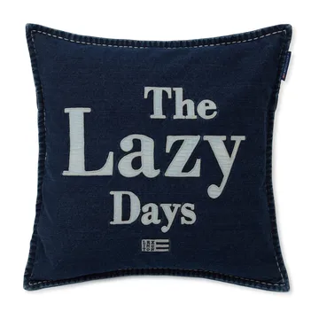 Lazy Days Denim Twill Cotton kuddfodral 50x50 cm - Denim blue - Lexington