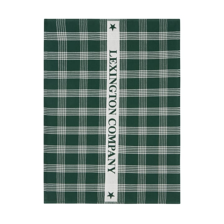 Lexington ekologisk bomull kökshandduk 50x70 cm - Green-white - Lexington