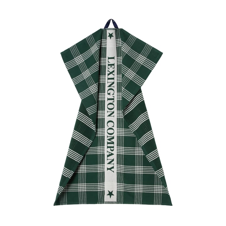 Lexington ekologisk bomull kökshandduk 50x70 cm, Green-white Lexington