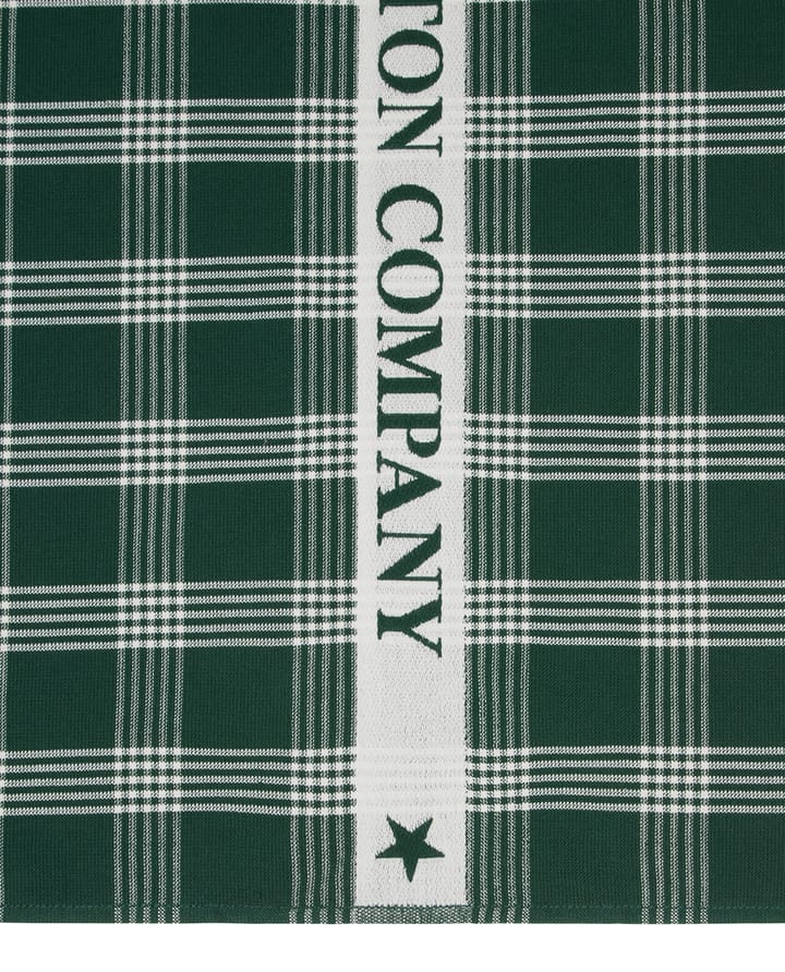 Lexington ekologisk bomull kökshandduk 50x70 cm, Green-white Lexington
