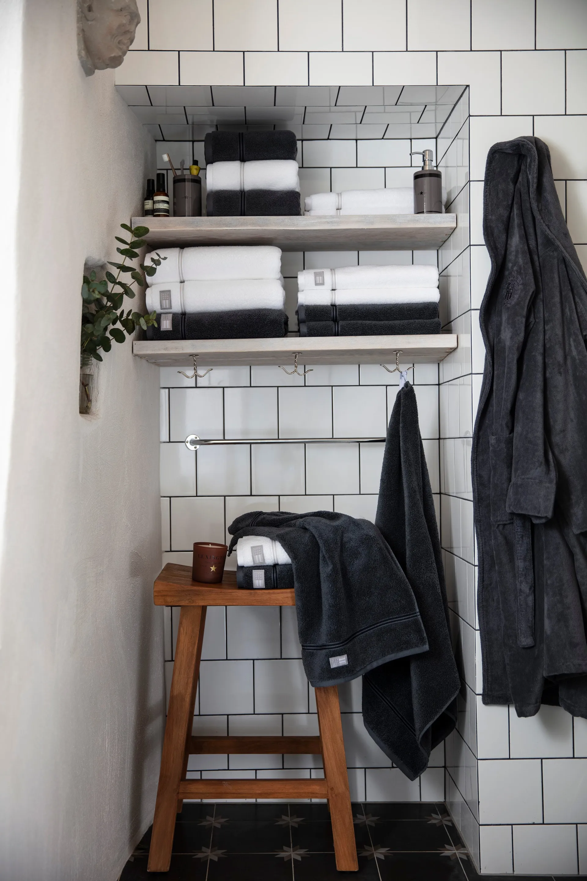 Lexington Hotel handduk 50x70 cm, Vit-beige Lexington