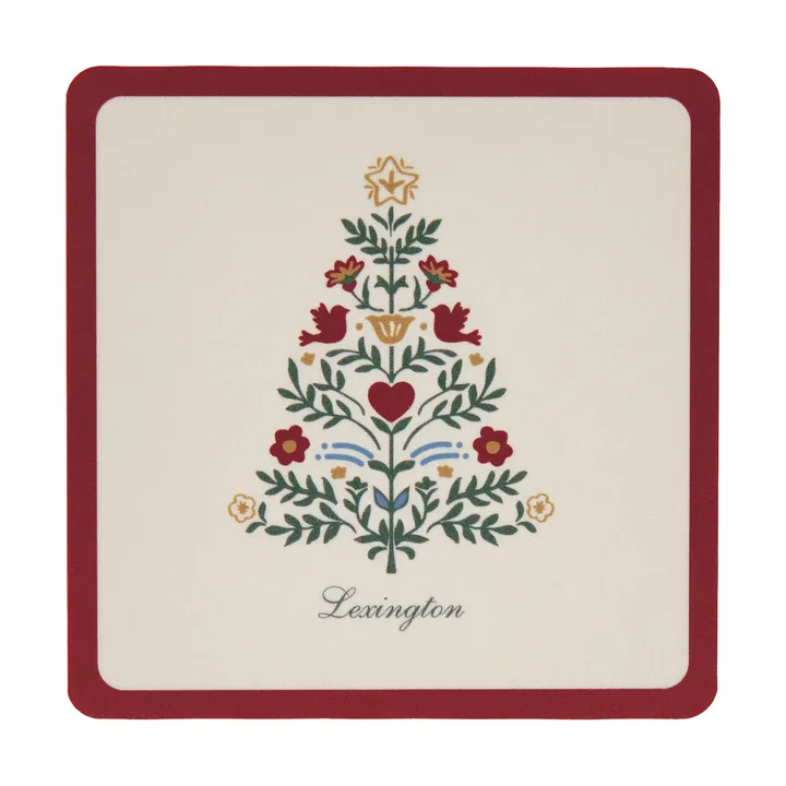 Lexington laminerade glasunderlägg - Red-light beige, 9x9 cm, 4-pack - Lexington
