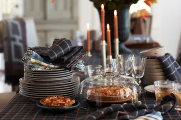 Lexington ljusstake striped 20 cm - Brass - Lexington