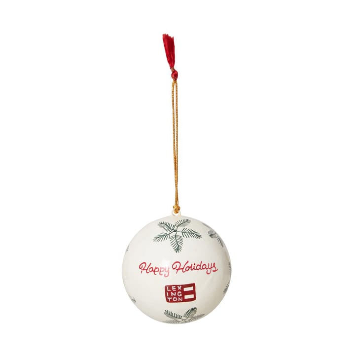Lexington Papier Maché julgranskula 2-pack, White-green-red Lexington