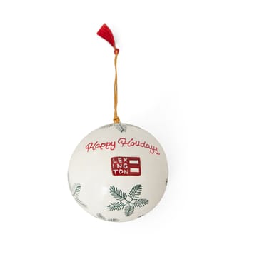 Lexington Papier Maché julgranskula 2-pack - White-green-red - Lexington