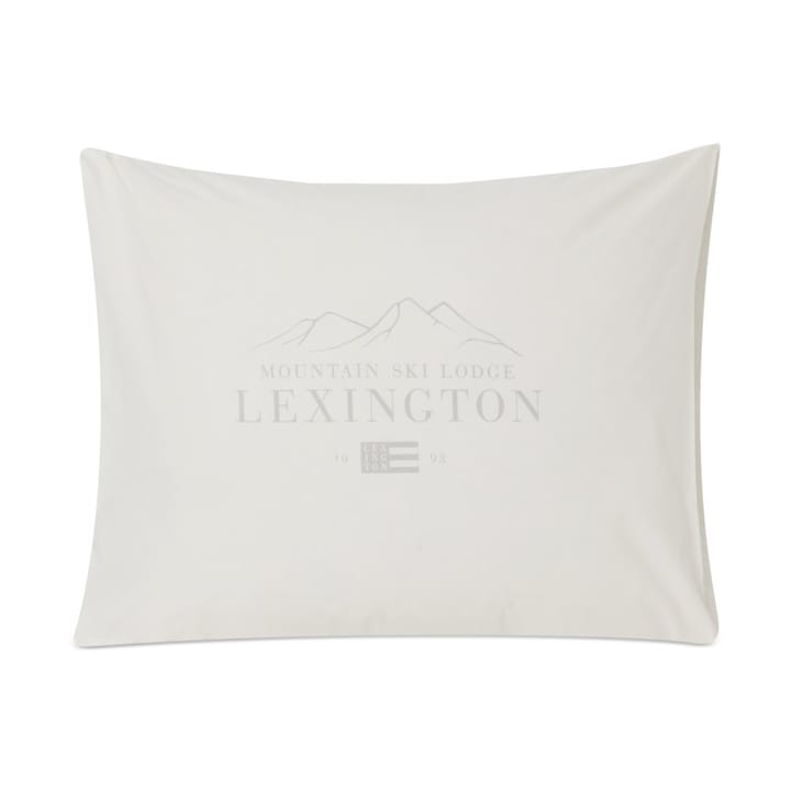 Lexington Printed Cotton Poplin örngott 50x60 cm - White-light gray - Lexington