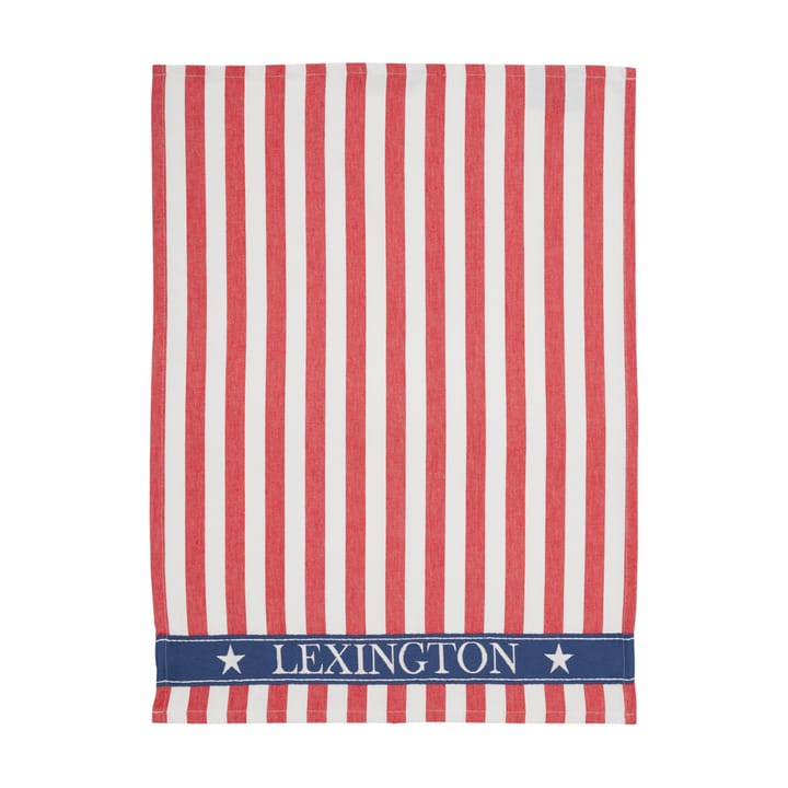 Lexington Striped kökshandduk 50x70 cm - Röd - Lexington