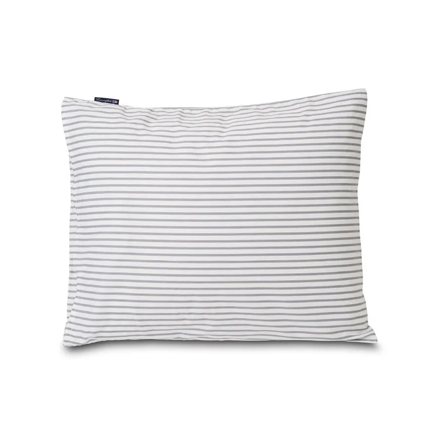 Lexington Striped örngott tencel 50x60 cm, White-steel blue Lexington
