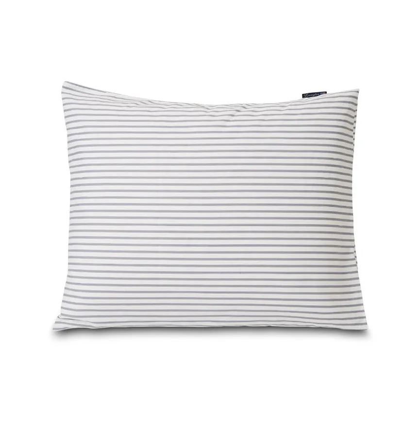 Lexington Striped örngott tencel 50x60 cm, White-steel blue Lexington