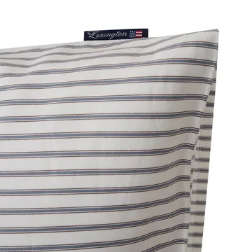Lexington Striped örngott tencel 50x60 cm - White-steel blue - Lexington