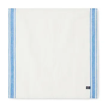 Linen Cotton Side Stripes tygservett 50x50 cm - Blå-vit - Lexington