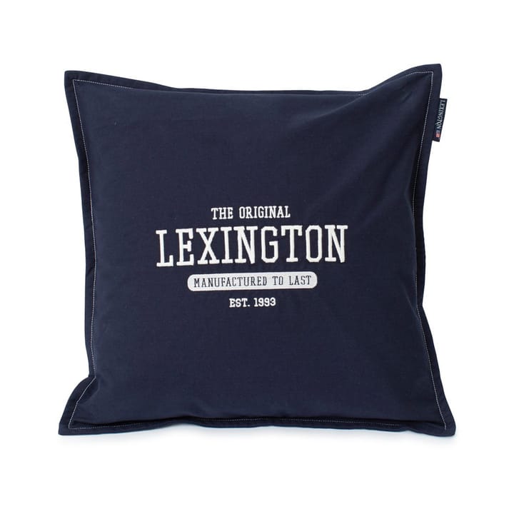 Logo Cotton Canvas kuddfodral 50x50 cm - Mörkblå - Lexington