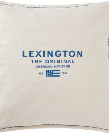 Logo Embroidered Linen/Cotton kuddfodral 50x50 cm - White - Lexington