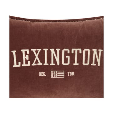 Logo Message Organic Cotton Velvet kudde 40x60 cm - Brown - Lexington