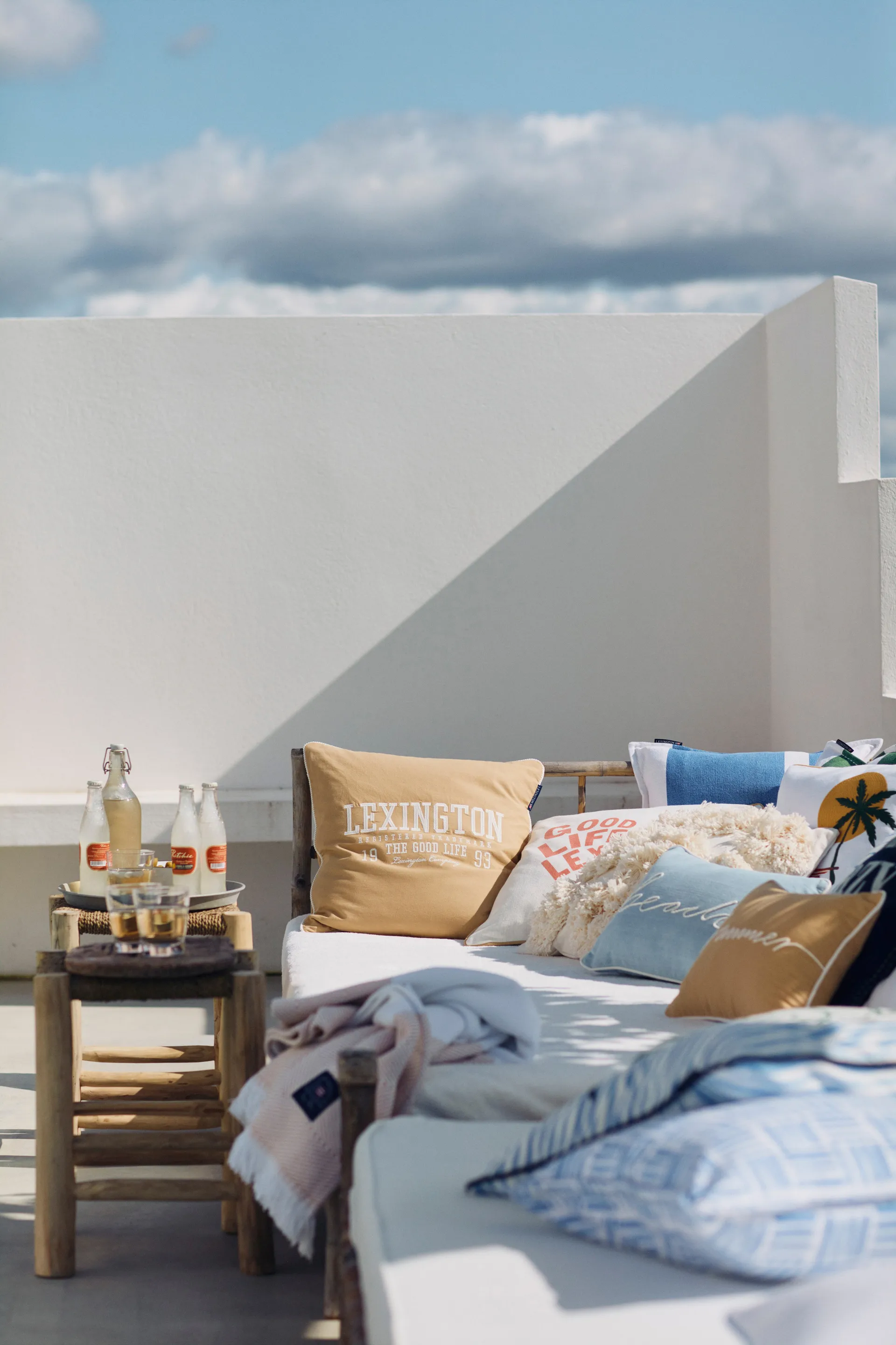 Logo Twill kuddfodral 50x50 cm, Oat-White Lexington