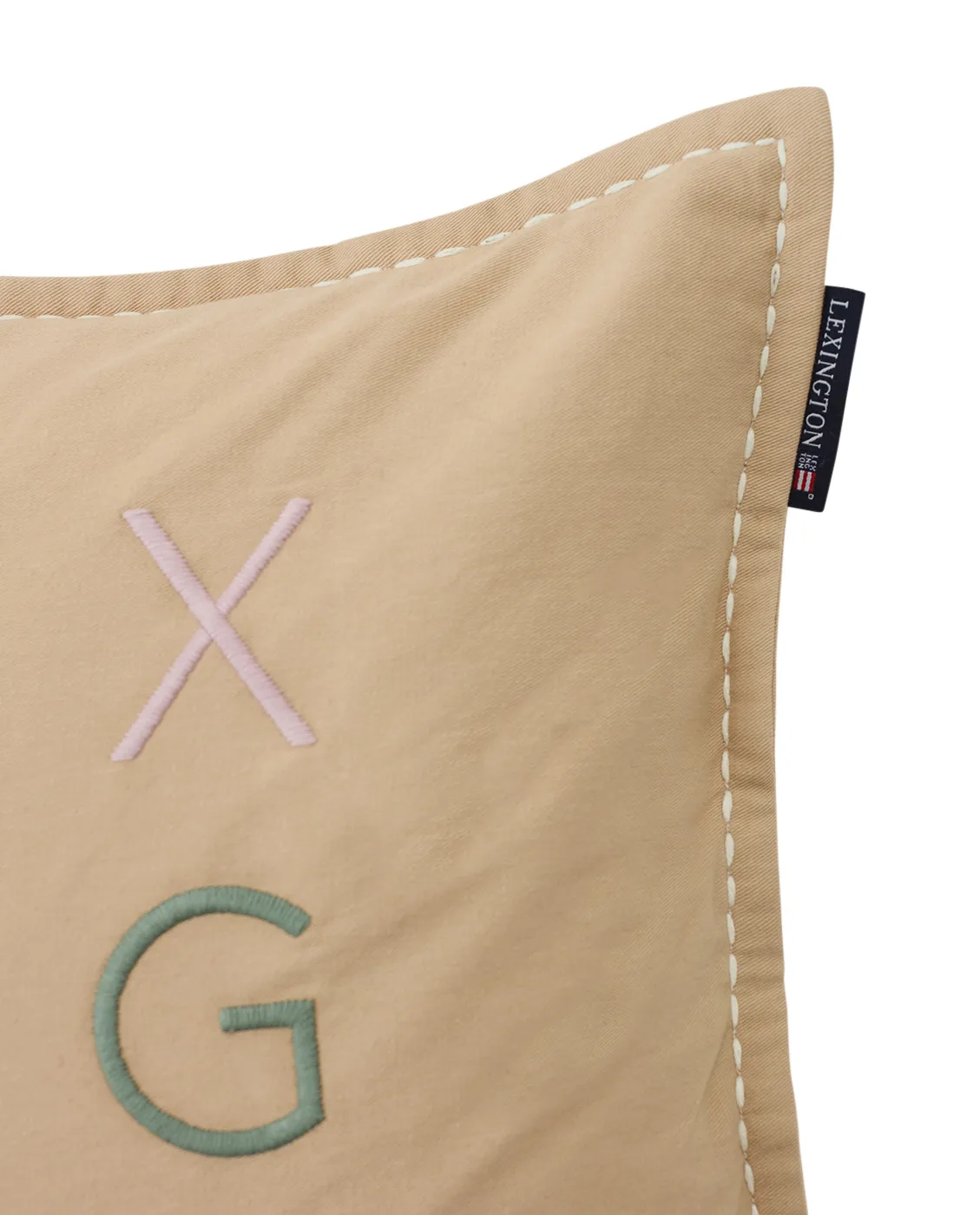 Love Different Organic Cotton kuddfodral 50x50 cm, Beige-multi Lexington