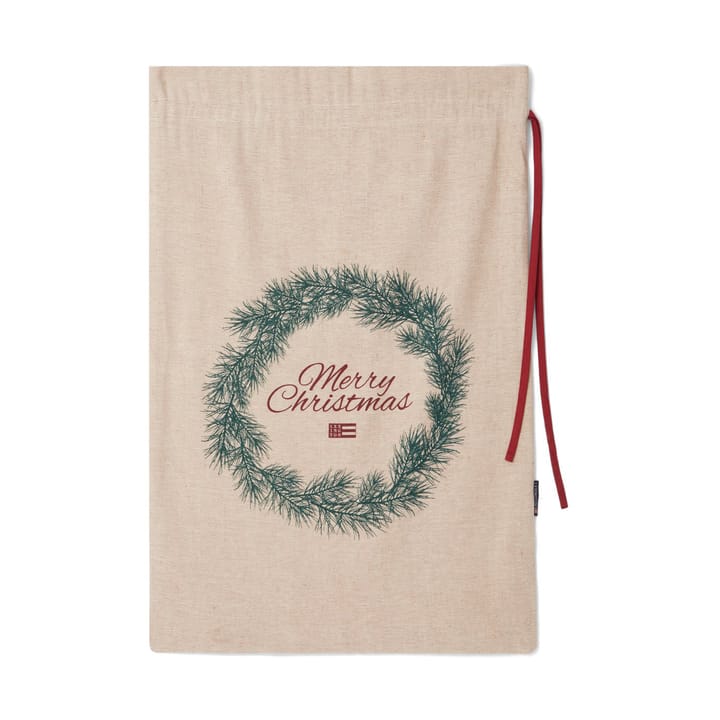 Merry Christmas Jute Cotton julklappssäck 65x95 cm, Natural Lexington