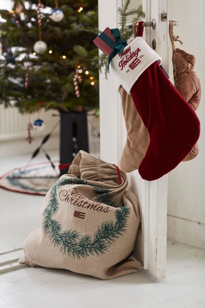 Merry Christmas Jute Cotton julklappssäck 65x95 cm, Natural Lexington