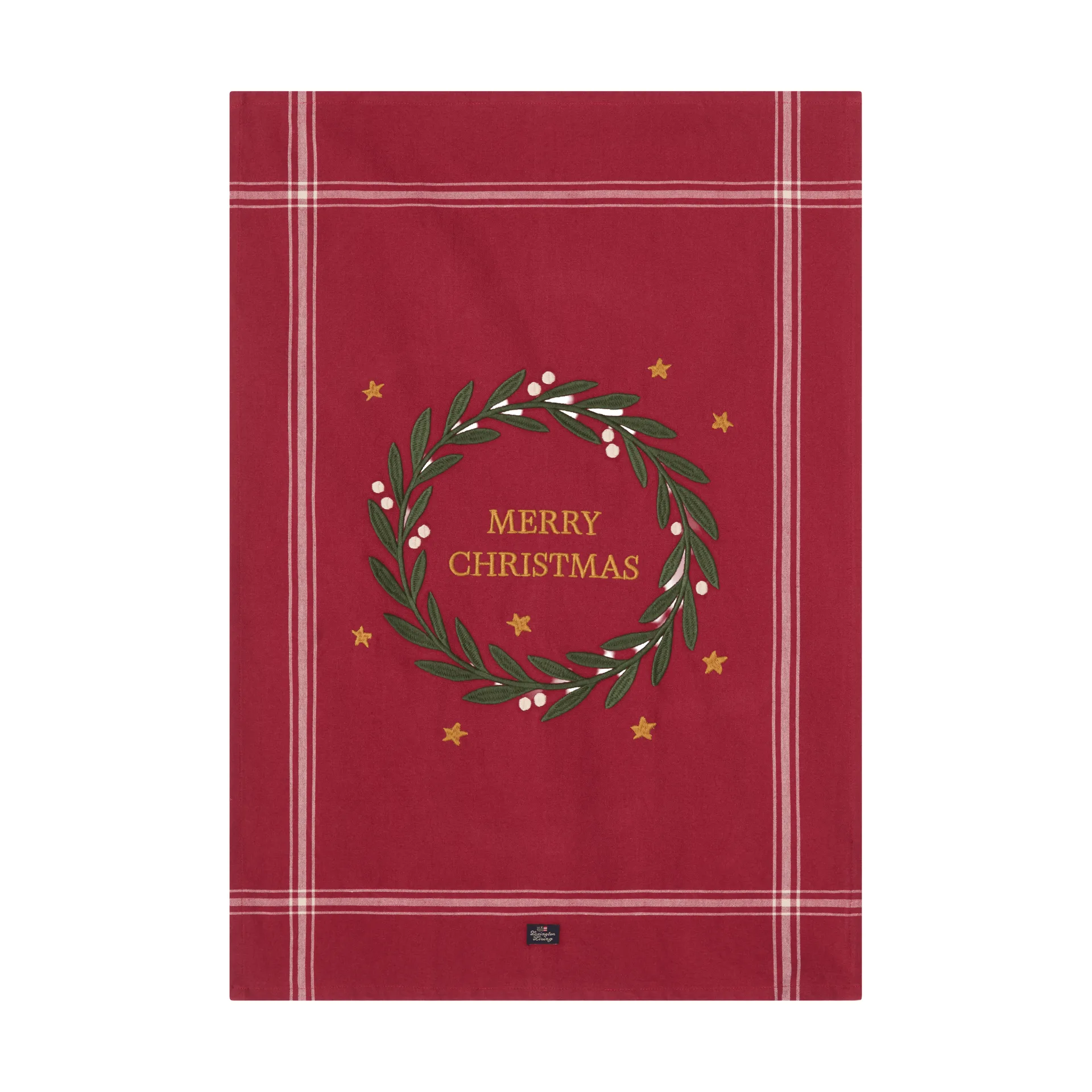 Merry Christmas Org Cotton kökshandduk 50x70 cm, Red-Light beige Lexington
