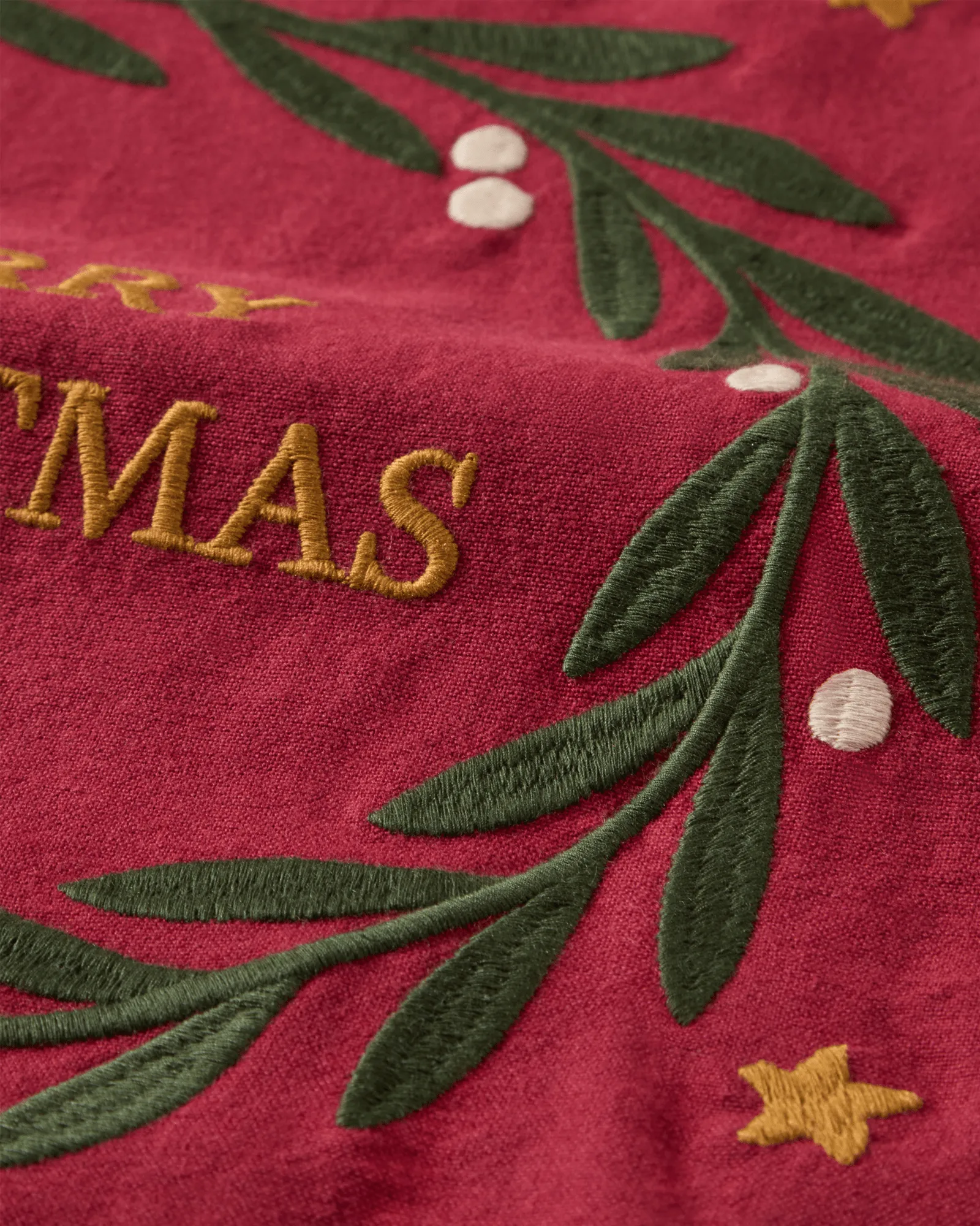 Merry Christmas Org Cotton kökshandduk 50x70 cm, Red-Light beige Lexington