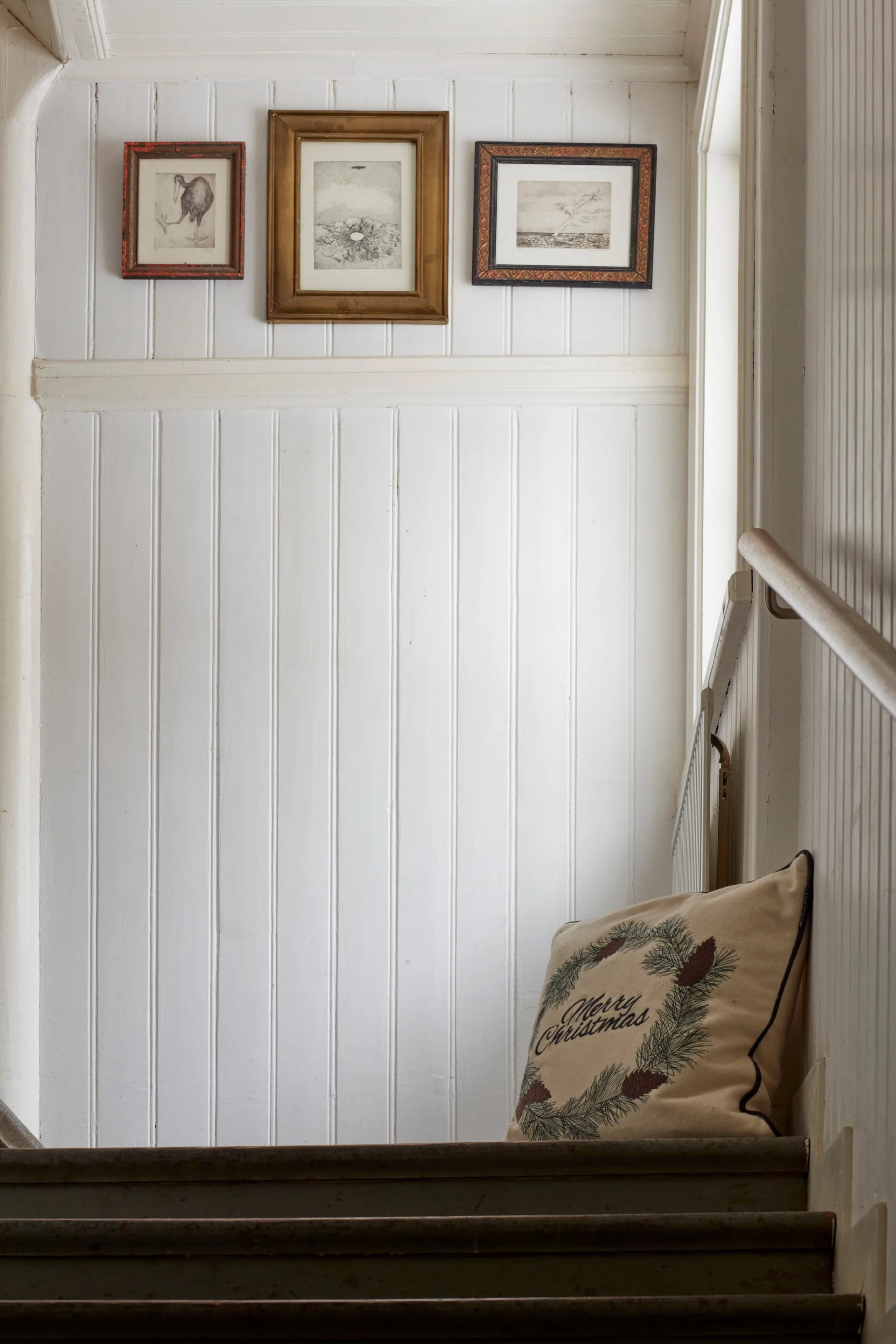 Merry Christmas Wool Mix kuddfodral 50x50 cm, White-green-beige Lexington