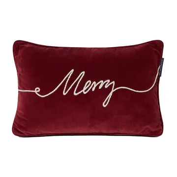 Merry Cotton Velvet kudde 30x50 cm - Red-white - Lexington