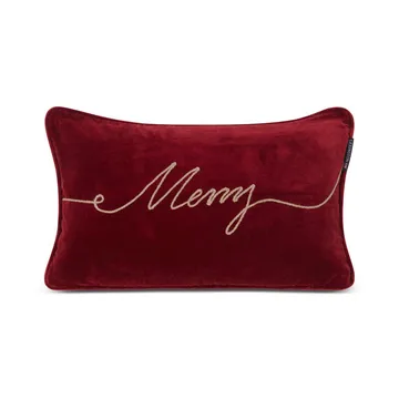 Merry Cotton Velvet kudde 30x50 cm - Red - Lexington