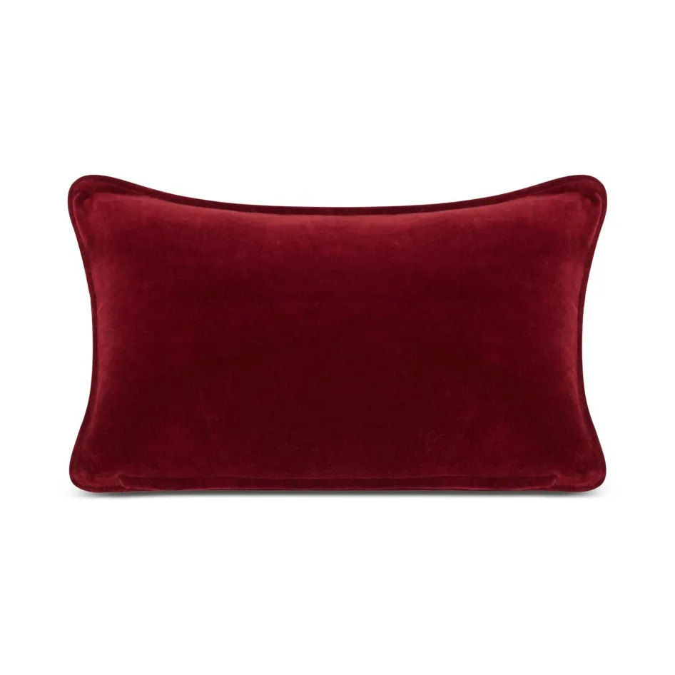 Merry Cotton Velvet kudde 30x50 cm, Red Lexington