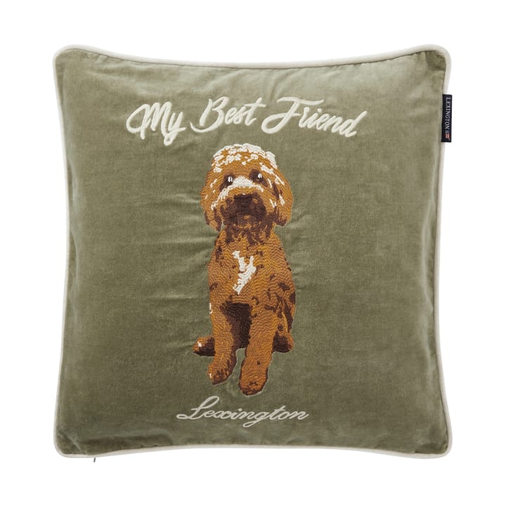 My Best Friend Velvet kuddfodral 50x50 cm, Olive Lexington