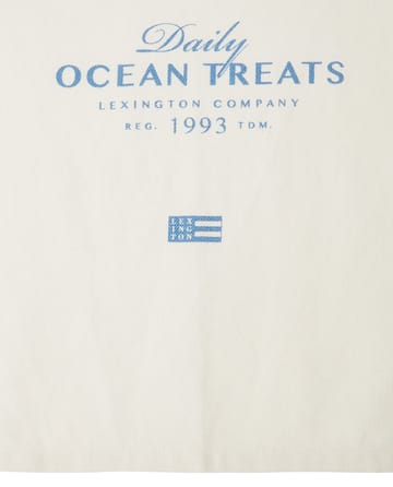 Ocean treats printed Cotton kökshandduk 50x70 cm - White - Lexington