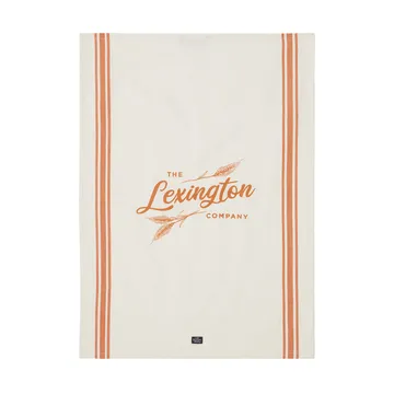 Organic Cotton kökshandduk 50x70 cm - White-orange - Lexington