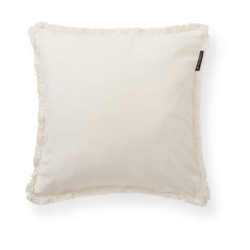 Organic cotton velvet fringe kuddfodral 50x50 cm - Vit - Lexington